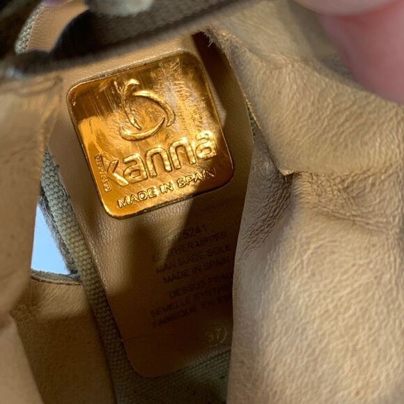 KANNA Suede Platform Wedge Heels - Picture 9 of 9